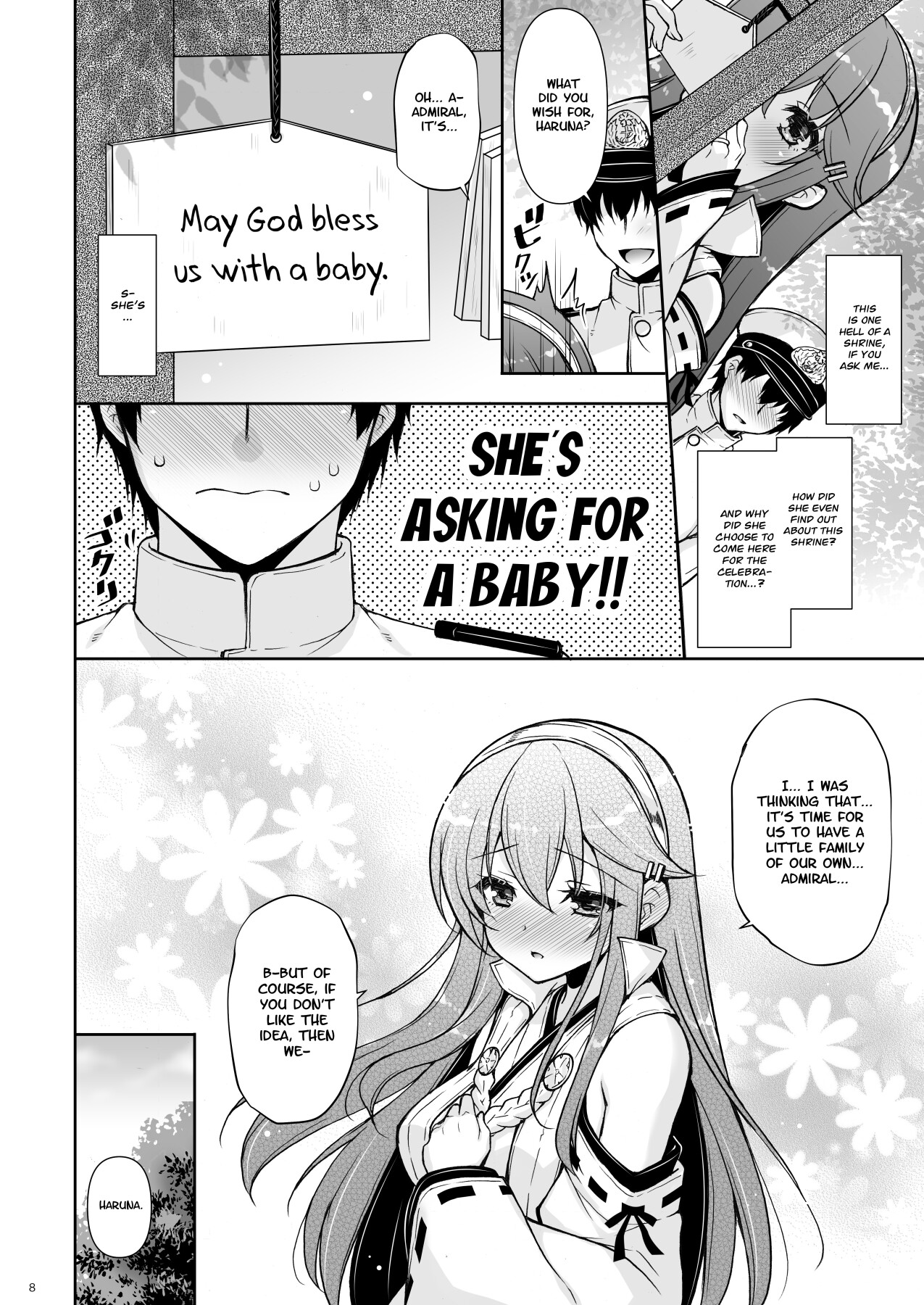 Hentai Manga Comic-I Will Engage in a Knock Up Night Battle with Haruna!!-Read-6